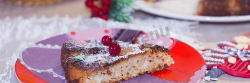 Диетическая шарлотка из геркулеса с яблоками