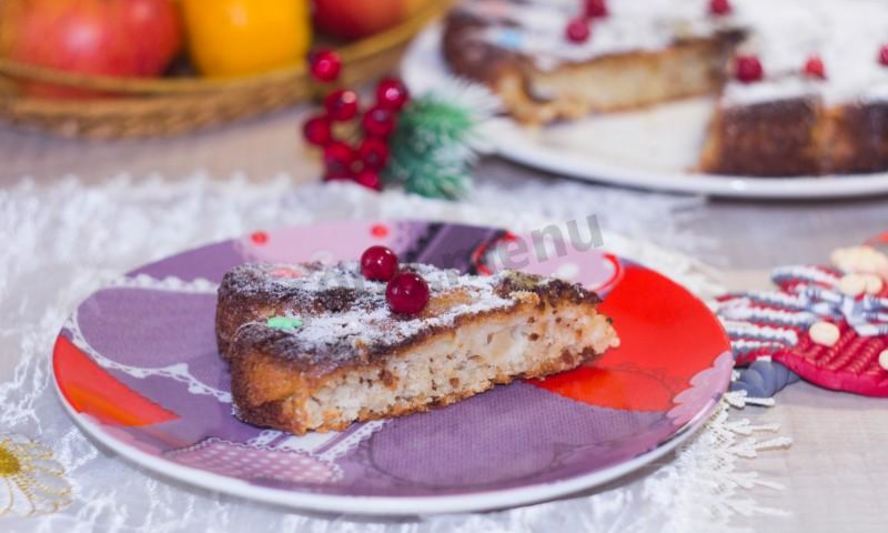 Рецепт диетической шарлотки из геркулеса с яблоками