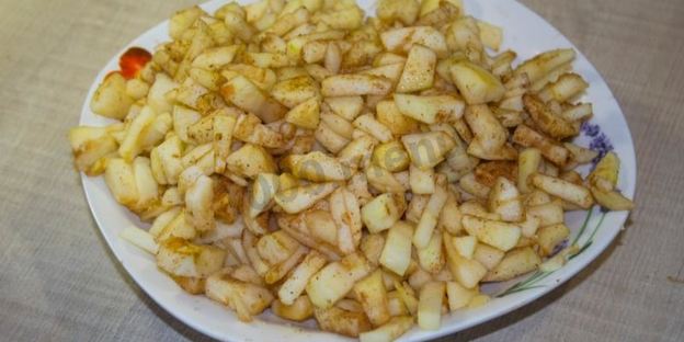 диетическая шарлотка из геркулеса с яблоками