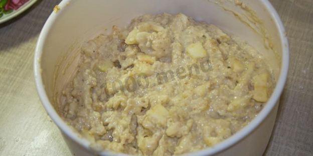 диетическая шарлотка из геркулеса с яблоками