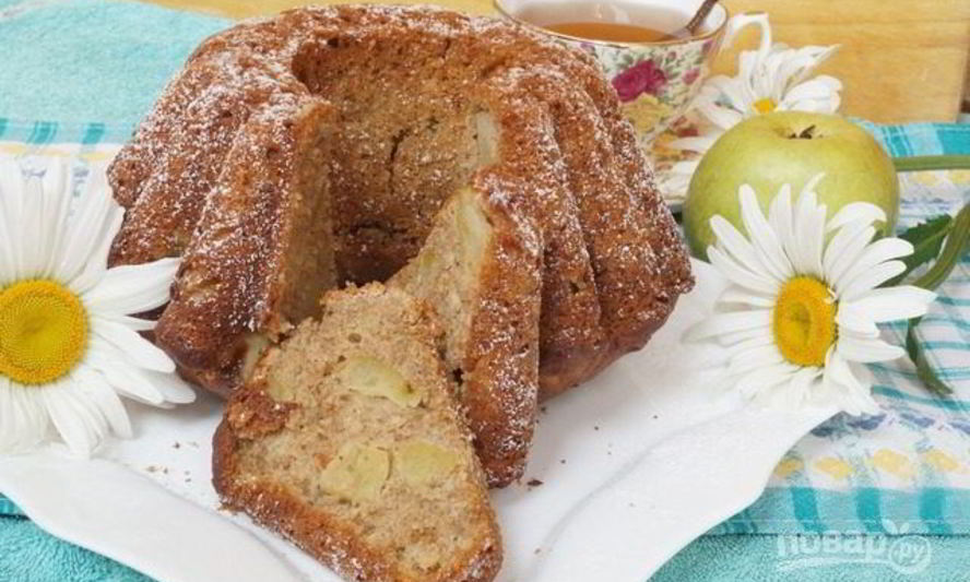 Рецепт шарлотки на кефире в духовке