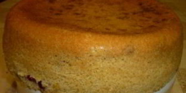 шарлотка с малиной