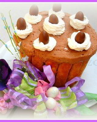 Шарлотка с шоколадным суфле-глясе