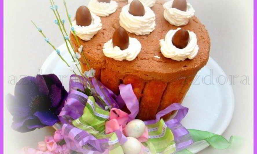 Рецепт шарлотки с шоколадным суфле-глясе