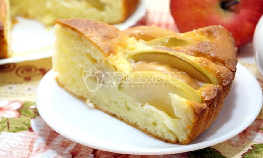 Рецепт шарлотки с творогом и яблоками