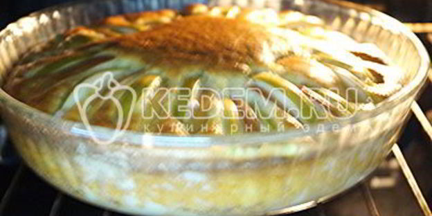 шарлотка с творогом и яблоками