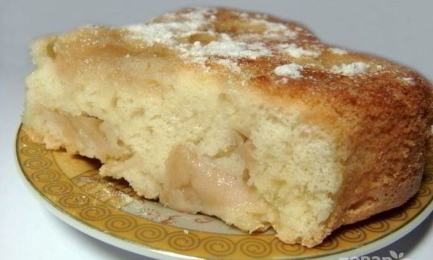 Рецепт заливной шарлотки с яблоками