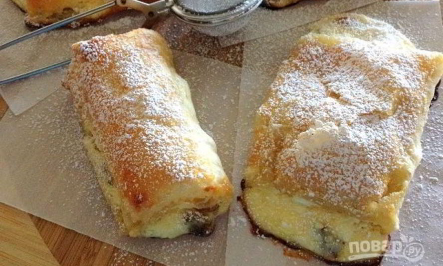 Рецепт слоек из слоеного теста с творогом