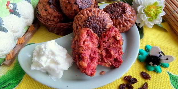 свекольные сырники из духовки