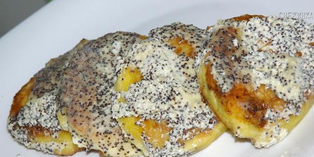 сырники с изюмом и маковым соусом по-белорусски