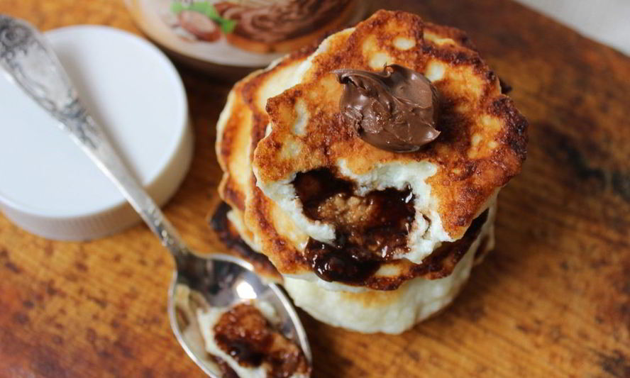 Рецепт сырников с шоколадной пастой