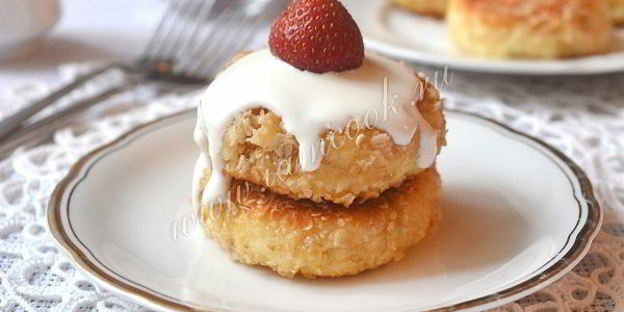 сырники с яблоком в овсяной панировке