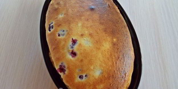 творожник с малиной