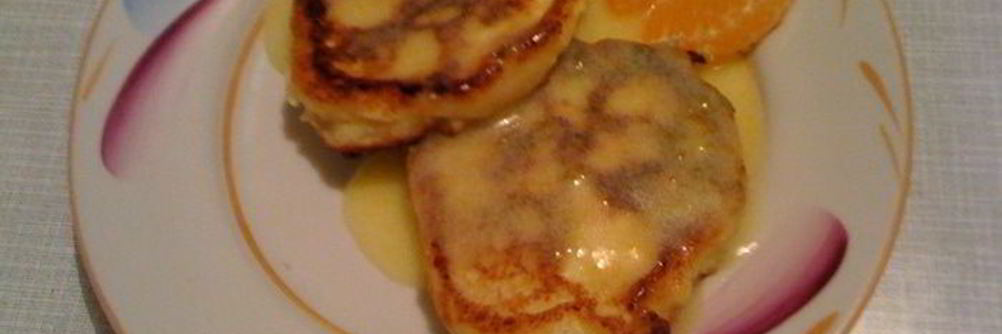 Ванильно-апельсиновые сырники с апельсиновым кердом