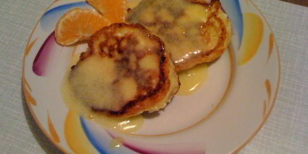 ванильно-апельсиновые сырники с апельсиновым кердом