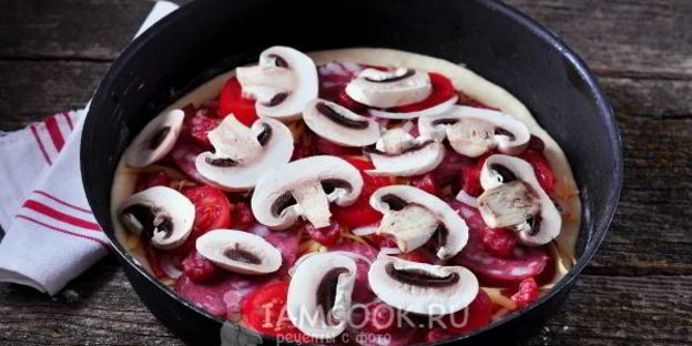 быстрое дрожжевое тесто для пиццы на воде