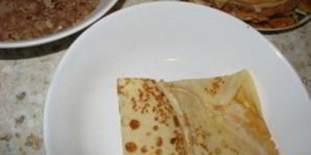 тесто для блинов с мясом