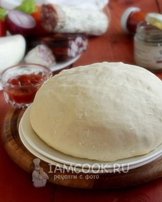 Тесто для пиццы на живых дрожжах