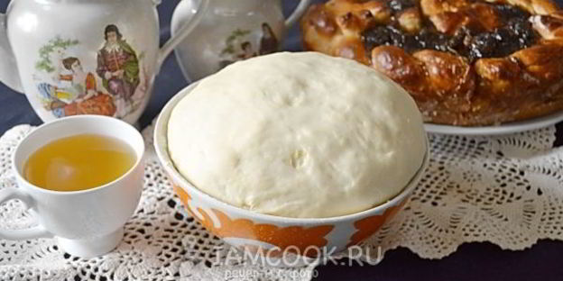 тесто на кефире для пирога