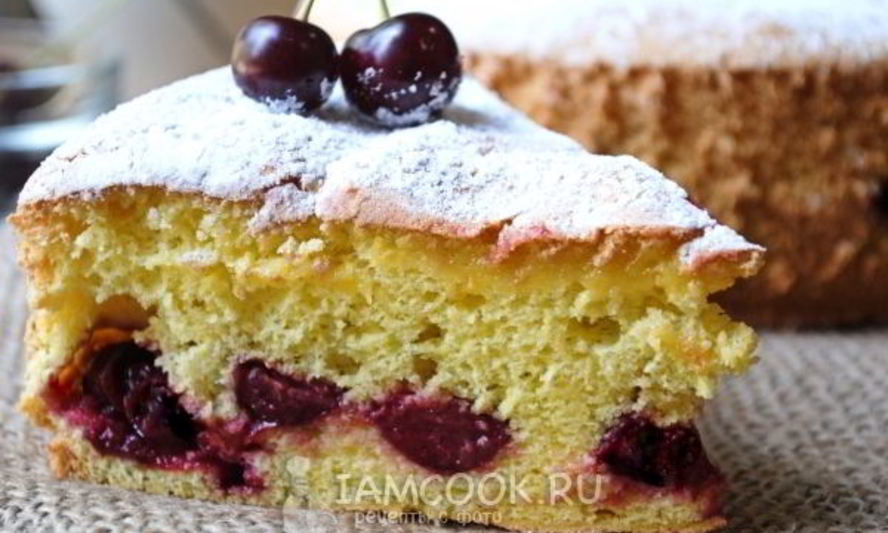 Рецепт бисквита с вишней