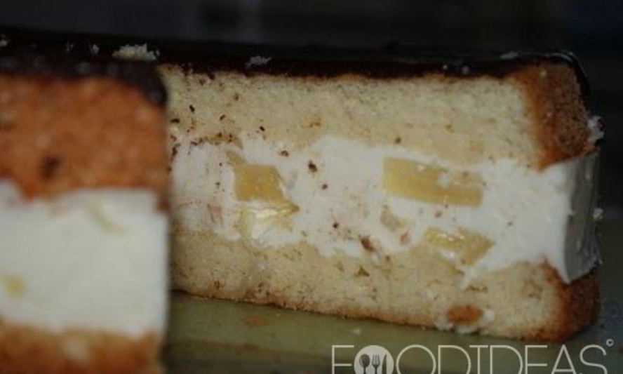 Рецепт бисквитного торта с творожным кремом