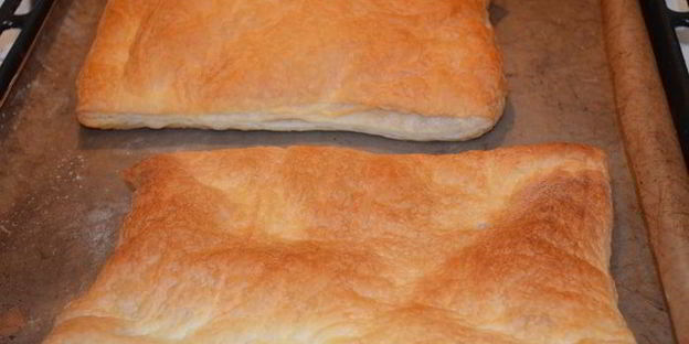 горячий наполеон с картофельно-грибным кремом