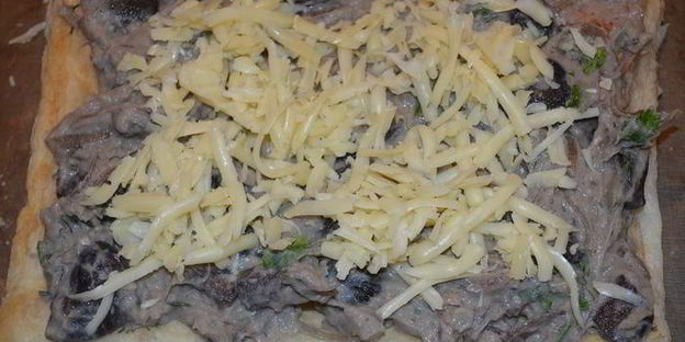 горячий наполеон с картофельно-грибным кремом