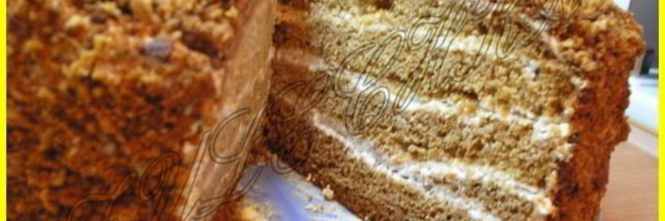 Легкий медовик из жидкого теста