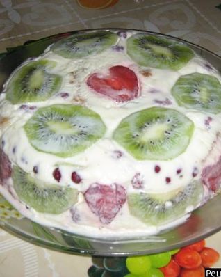 Летний торт с фруктами