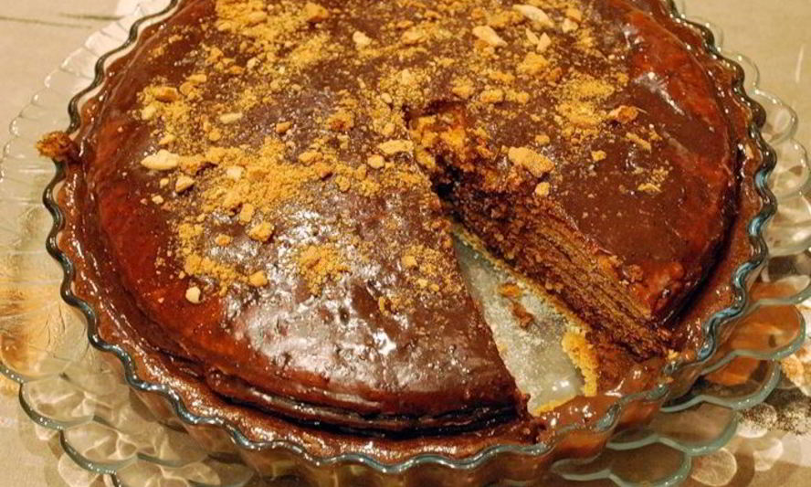 Рецепт медовика с шоколадным заварным кремом