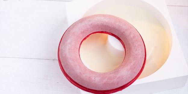 муссовый торт клубника-ваниль-базилик