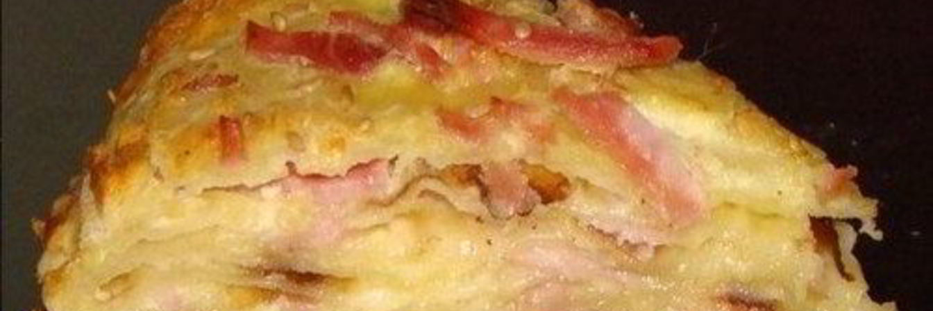 Оригинальная закуска Сырный торт с ветчиной