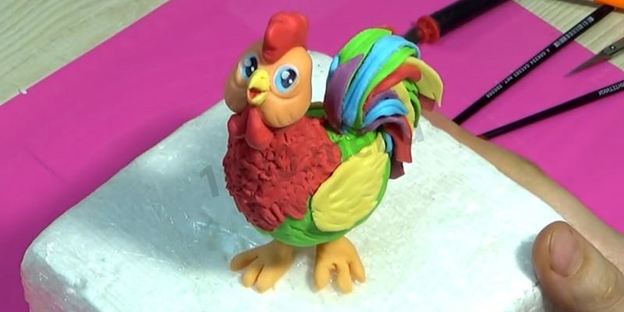 петух из мастики для торта