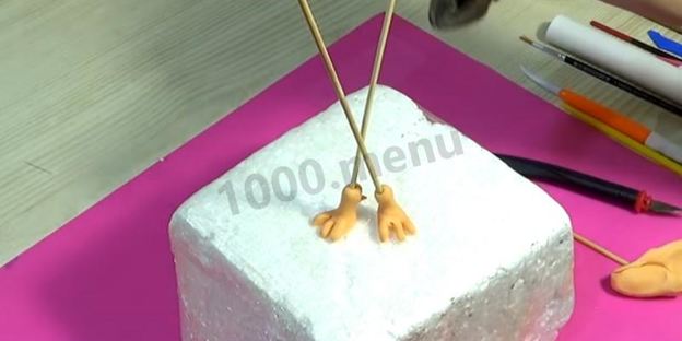 петух из мастики для торта