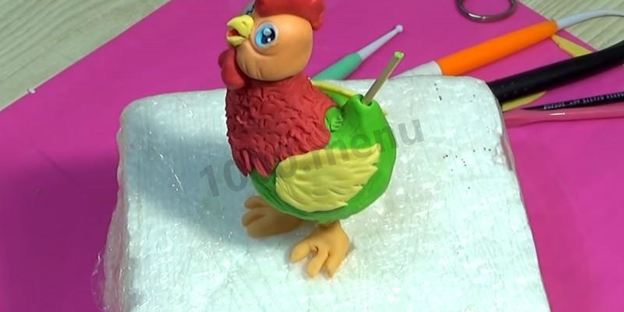 петух из мастики для торта