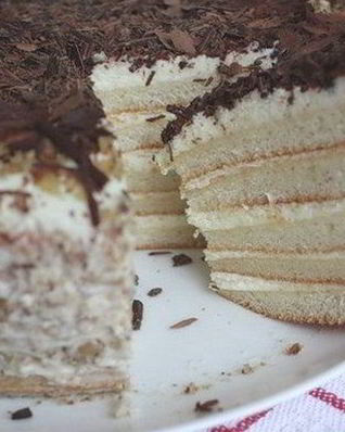 Простой торт на кефире с медом