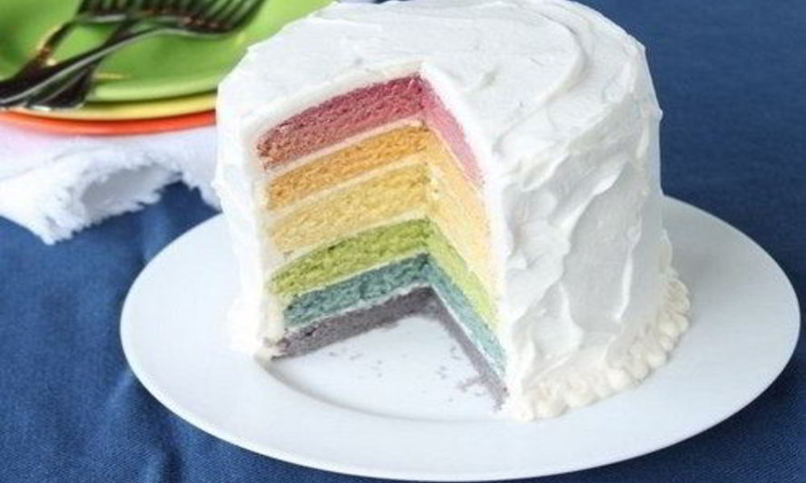 Рецепт разноцветного торта радуга с натуральными красителями