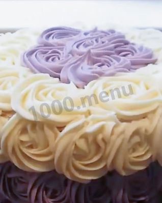 Сливочный торт с цветами