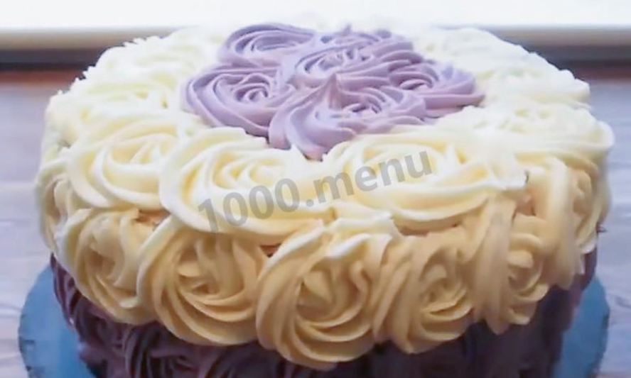 Рецепт сливочного торта с цветами