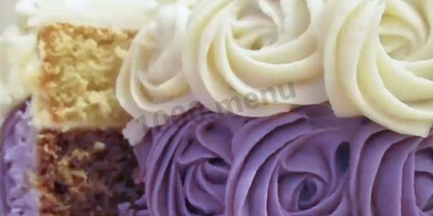 сливочный торт с цветами