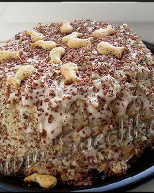 Торт из печенья без выпечки