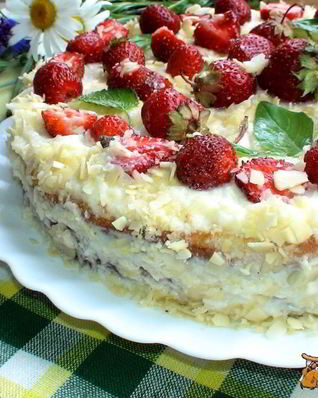 Торт Клубника на дереве