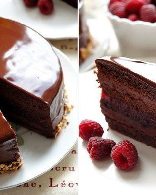 Торт Малиново-шоколадный трюфель