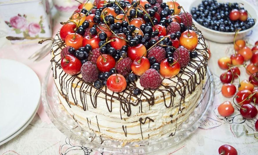 Рецепт торта молочная девочка с творожным кремом