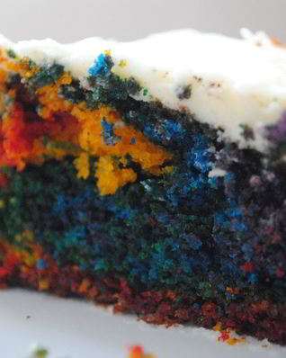 Торт Радуга с пищевыми красителями
