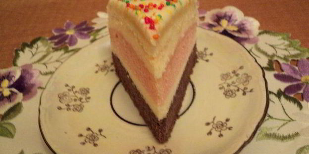 торт радуга