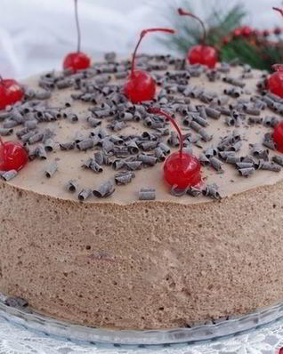 Торт с вишней и шоколадным муссом