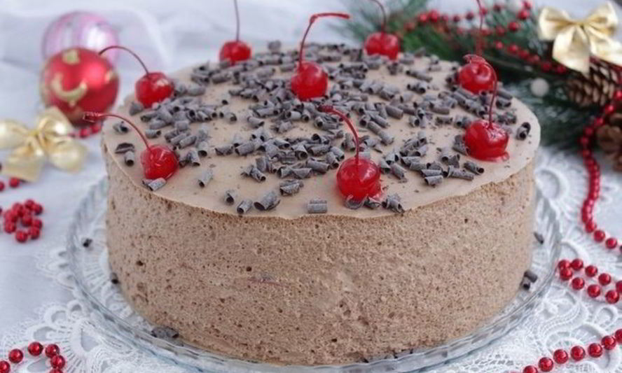 Рецепт торта с вишней и шоколадным муссом