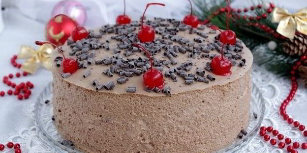 торт с вишней и шоколадным муссом