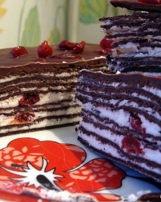 Торт Эксперимент из черемуховой муки